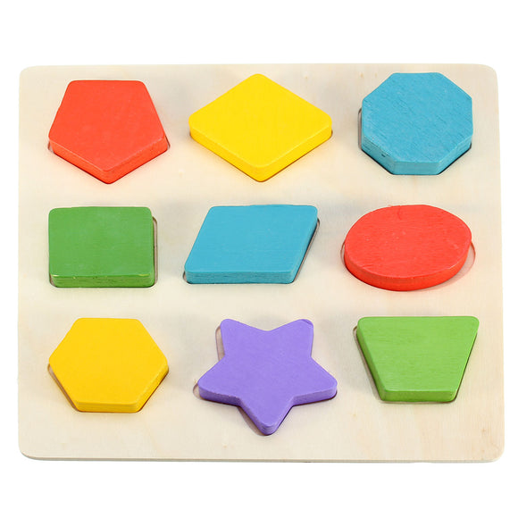 Baby Kid Educational Wooden Toys Baby Intelligence Puzzle Shape