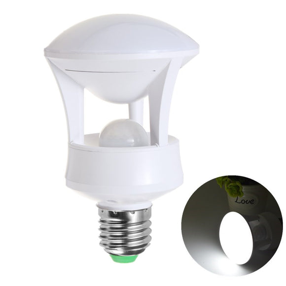 E27 6W 7W SMD5730 Pure White Warm White LED PIR Infrared Body Motion Sensor Lamp Bulb AC110-245V