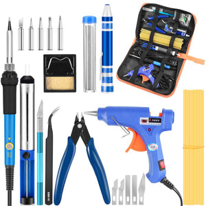 Electric Solder Iron Set Desoldering Pump Welding Hot Melt Glue G un Hand Tool Sets 110V/220V