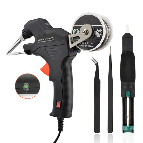 NEWACALOX 50W Electric Send Tin Solder Iron Tool Kit Internal Heating Handheld Automatically Send Tin Welding Station Repair Tool EUPlug/US Plug