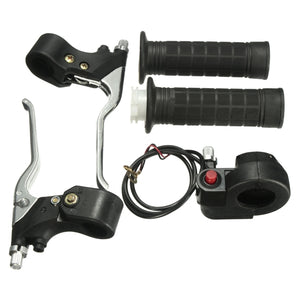 7/8inch Twist Throttle Hand Grips & Kill Switch & Brake Clutch Lever Kit For Mini Moto Pocket Dirt B