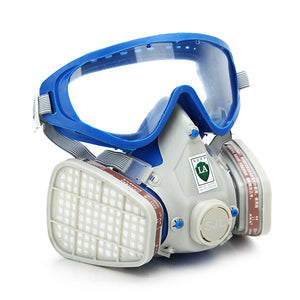 Silicone Full Face Respirator Gas Mask & Goggles Comprehensive Cover Paint Chemical Pesticide Mask