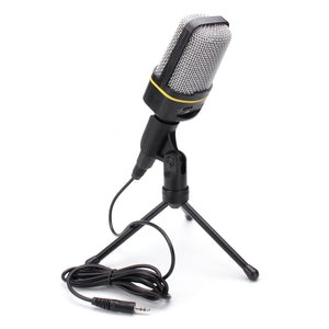 MSN Skype Singing Recording 3.5 mm Condenser Microphone Mic For Laptop Notebook PC