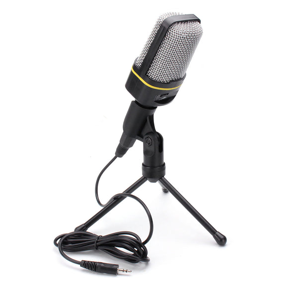 MSN Skype Singing Recording 3.5 mm Condenser Microphone Mic For Laptop Notebook PC