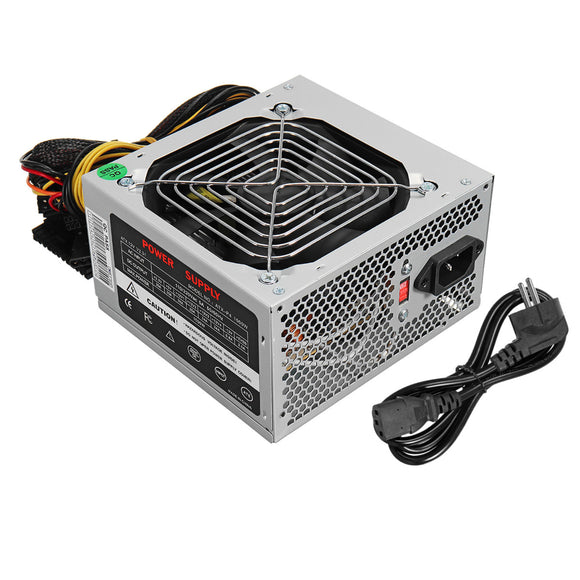 500W PSU PFC ATX 24pin Sata Computer Gaming Power Supply For Intel AMD PC CAN