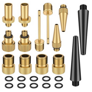 15/24PCS Copper Bicycle Valve Adapter Set Bike Tire Pump Adapter Kit Inflator Pump Accessory