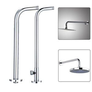 Stainless Steel Shower Extension Arm Home Bathroom Wall Mounted Shower Head Pipe