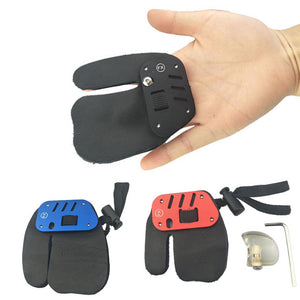 Leather Archery Finger Guard Protector Glove Tab Release For Hunting Recurve Compound Bow Longbow