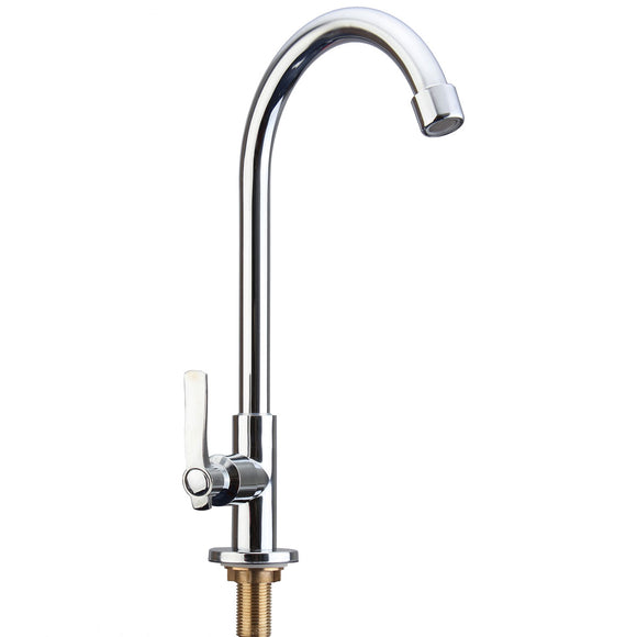 Simple Chrome Kitchen Faucet Basin Sink Tap Single Lever Only For Cold Water