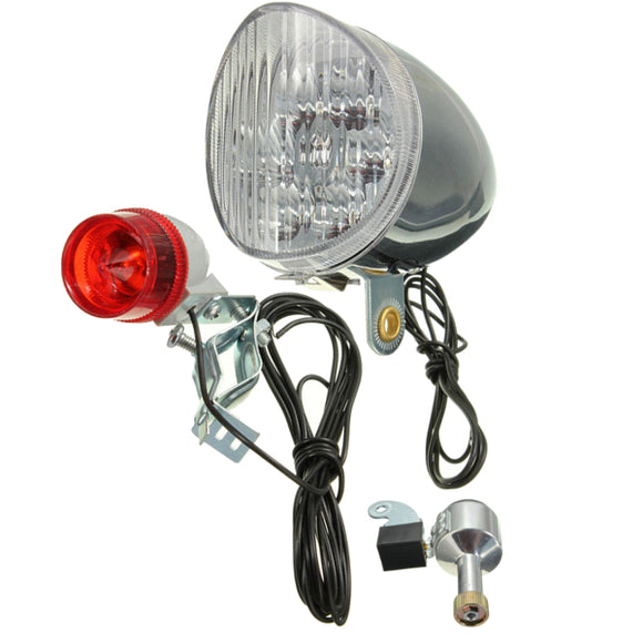 Motorized Bike Friction Power Generator Generation Dynamo Rear Tail Light Kit