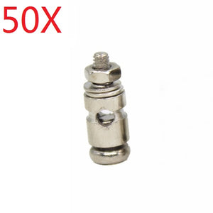 50X 2.1mm Adjustable Pushrod Connectors Linkage Stoppers For RC Airplane