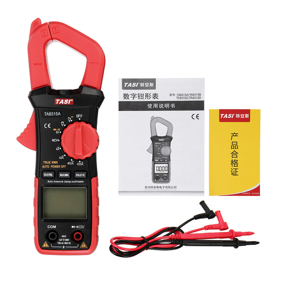 TA8315A Clamp Meter Multimeter High Precision Digital Ammeter Table AC and DC Universal Automatic Multifunction