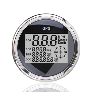 85mm GPS Waterproof  Digital Speedometer Odometer Gauge