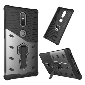 Shockproof TPU+PC Armor 360-degree Free Rotation Holder Back Case For Lenovo phab2 Plus