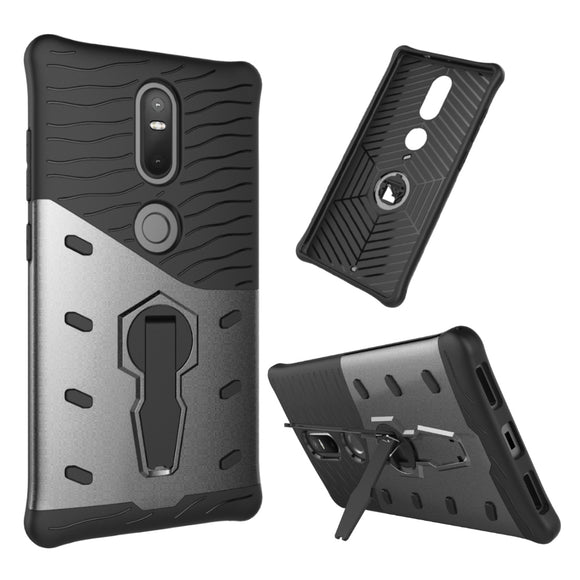 Shockproof TPU+PC Armor 360-degree Free Rotation Holder Back Case For Lenovo phab2 Plus