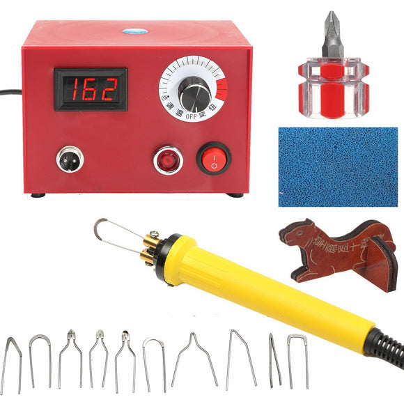 110V 50W Multifunction Pyrography Machine Burning Pen Gourd Wood Craft Tools Kit