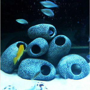 Aquarium Cichlid Stones Ceramic Rock Cave Ornament Cichlid Stones Fish Tank Cichlid Stones Decorati