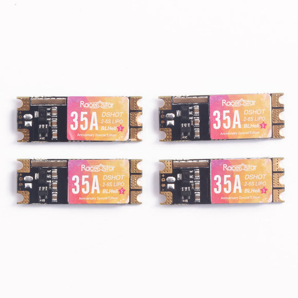 Anniversary Special Edition 4 PCS Racerstar SPROG X 35A BLheli_S 2-6S DShot600 ESC 4g for RC Drone