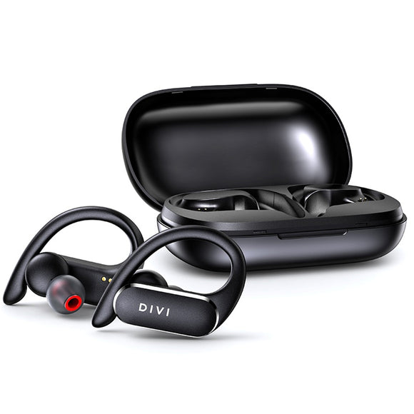 Divi TWS bluetooth 5.0 Earphone HiFi Sports Earhooks Smart Touch Bass Wireless Headphone for iPhone Huawei