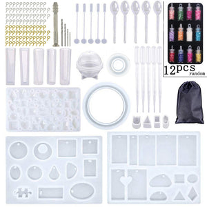 DIY Crystal Dropping Tool Set Bracelet Pendant Accessory Mold Combination with Drill Epper Horn Nail