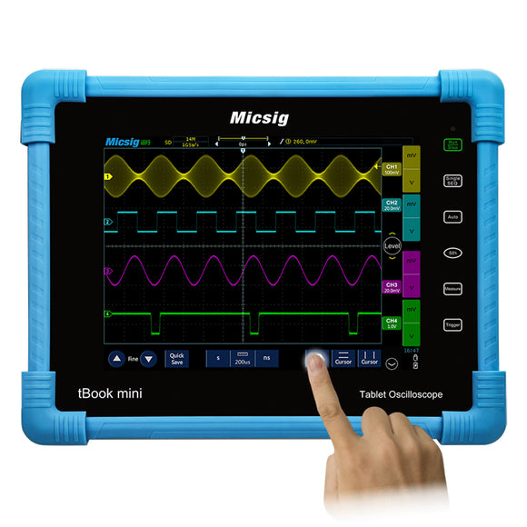 Micsig TO1104 100MHz Digital Tablet Oscilloscope 4CH 28Mpts 1GSa/s Oscilloscope