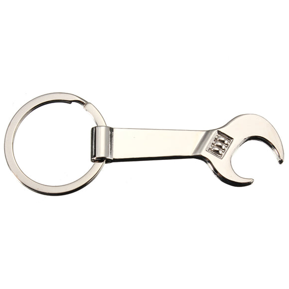 Multifunctional Metal Creative Bottle Opener Wrench Spanner Tool Key Chain Ring Keyring