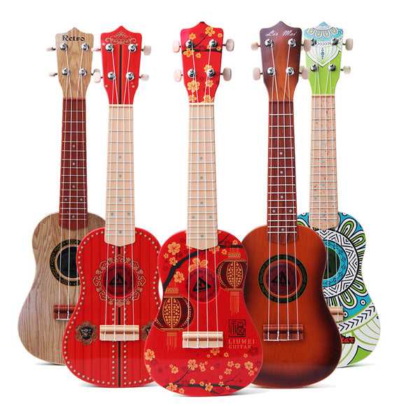 21 Inch 4 Strings Colorful Toy Ukulele Chinese Style for Kids Gift