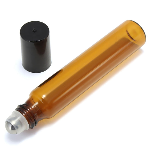 10ml Roller Ball Bottle Amber Glass for Essence Cream Essential Oils Perfume