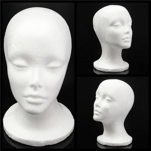 Foam Styrofoam Mannequin Cap Hair Wig Display Holder Female Head Model Hats Jewellery