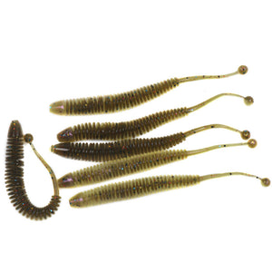 ZANLURE 6 Pcs Soft Fishing Lure 8cm PVC Artificial Worm Soft Bait Fish Wobblers Bass Carp Fishing Bait