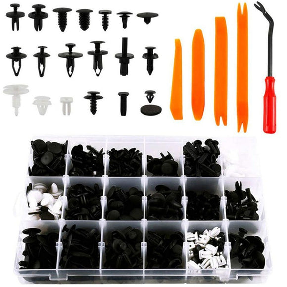 435Pcs Bumper Screws Nut Fasteners Clips Plastic Rivets Trim Assortment Kit For Car Body Interior Fender