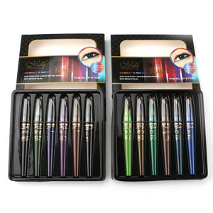 Menow 6 Colors Pearl Eyeliner Highlighter Waterproof Eyeshadow Pen Makup Comestic Set