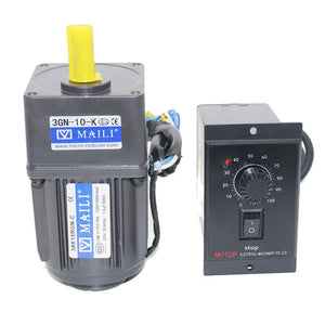 220V 15W AC Gear Motor Speed Controller 1:10 125RPM Electric Motor Variable Speed Controller