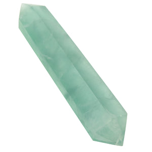 Green Fluorite Rare Quartz Crystal Terminated Wand Point Healing Specimen Decor