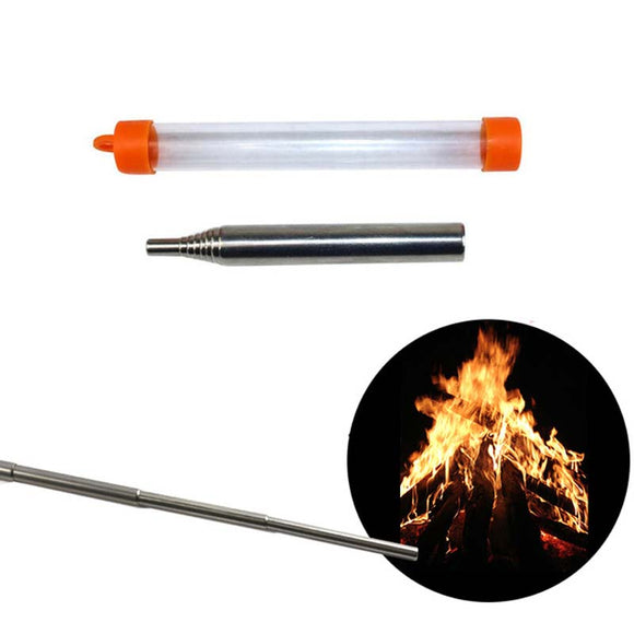 IPRee Outdoor Camping Stainless Steel Fire Blow Tube Blowpipe Camping BBQ Blower Tool