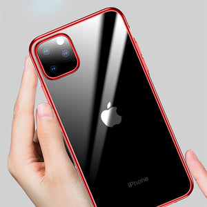 Cafele Plating Ultra-thin Shockproof Translucent Soft TPU Protective Case for iPhone 11 Pro Max 6.5 inch