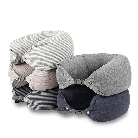 MEIZU Multi-functional Microparticles Protect Travel Neck Pillow U-shaped with Buckle Soft Pillow