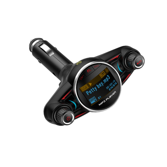 BT08 Big Eyes Double Head bluetooth 180 Rotation Car Charger