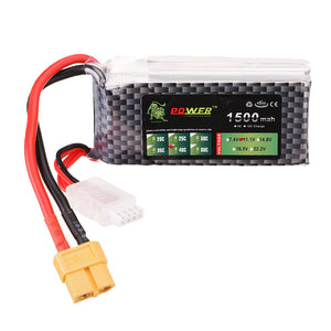 LION Power 11.1V 1500mAh 40C 3S Lipo Battery XT60 Plug for FPV RC Drone