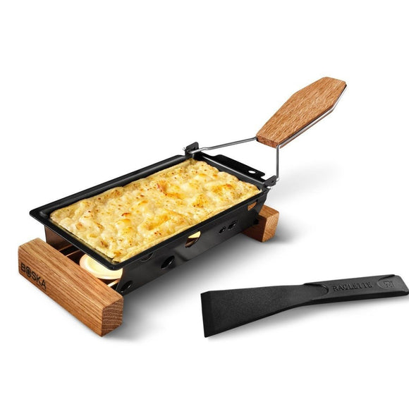 Iron Black Rectangular Cheese Raclette Grill Non-stick Pan BBQ Bakeware Kit