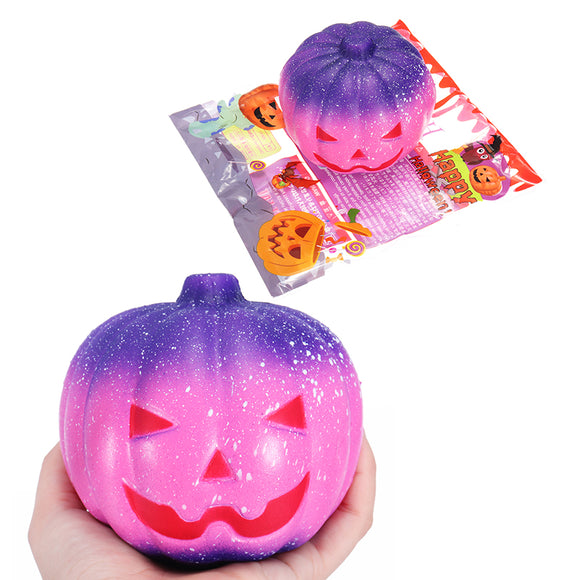 SanQi Elan Squishy Pumpkin 12cm Galaxy Multicolor Soft Slow Rising With Packaing Collection Toy