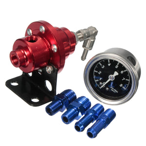 Aluminum 160 PSI Adjustable 1:1 Pressure Regulator+kPa Gauge Kit