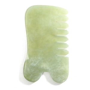 Natural Jade Stone Guasha Gua Sha Board Comb Shape Manual Massage Healthy Beauty Massager Tool