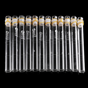 12 Pcs/Lot 10/25/50/100ml Glass Colorimetric Tube Pipette Lab Glassware Kit