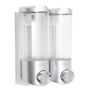 2x400ml Bathroom Kitchen Wall Mount Soap Dispenser Liquid Lotion Bottle Shampoo Shower Container