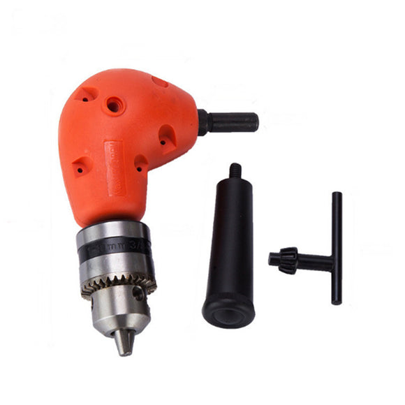 90 Degree Right Angle Drill Attachment Drive Adapter With Keyed Chuck Power Tool