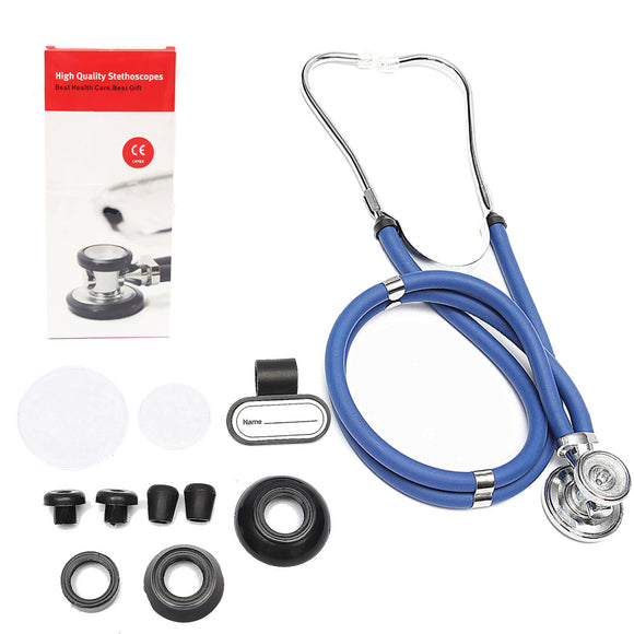 Double Head Both Side Professional Clinical Classic Doctor Stethoscope Dark blue