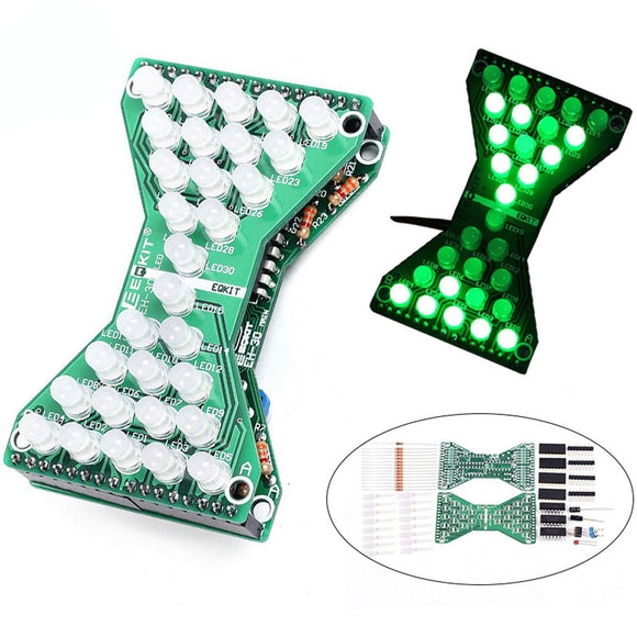 DC 5V Green DIY LED Electronic Hourglass Kit Soldering Practice Spare Parts Module