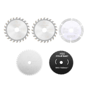 5pcs 85mm Diameter Saw Blade Set Circular Cutting Disc Set Woodworking