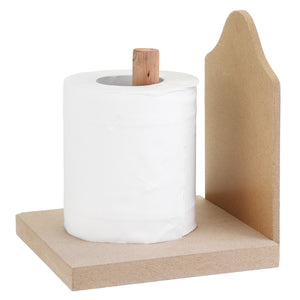 Toilet Loo Wooden Roll Paper Holder Bathroom Wall Mounted Roll Storage Rack Tissue Box